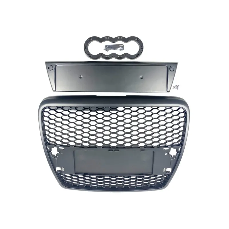Μάσκα Audi A6 4F (2004-2008) - μαύρη RS Look, χωρίς σήμα
