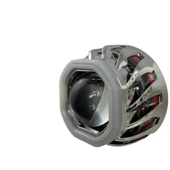 Bi xenon προτζέκτορες 2.5'' Morimoto Mini Spiral - με τετράγωνα δαχτυλίδια για angel eyes - μπλε μικρό και κόκκινο μεγάλο δαχτυλίδι -2 τμχ.