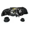 Φανάρια εμπρός BMW E39 (1995-2000) angel eyes - μαύρο χρώμα , χωρίς λάμπες (Η7) - σετ 2τμχ.