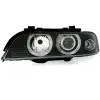 Φανάρια εμπρός BMW E39 (1995-2000) angel eyes - μαύρα , χωρίς λάμπες (Η7/D2S) - σετ 2τμχ.