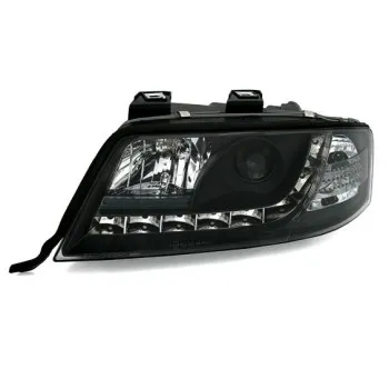 Φανάρια εμπρός Audi A6 με φώτα ημέρας (1997-2001) / Allroad 1999-2005 - μαύρα , με λάμπες (Η1) - σετ 2τμχ.