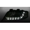 Φανάρια εμπρός Audi A6 με φώτα ημέρας (1997-2001) / Allroad 1999-2005 - μαύρα , με λάμπες (Η1) - σετ 2τμχ.