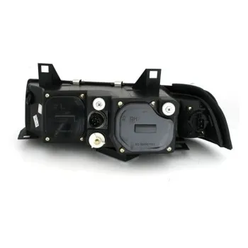Φανάρια εμπρός Bmw E36 (1991-1999) 4d sedan angel eyes - μαύρα , με λάμπες (Η1) - σετ 2τμχ.