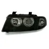 Φανάρια εμπρός Audi A4 (1995-1998) angel eyes - μαύρα , χωρίς λάμπες (Η7) - σετ 2τμχ.