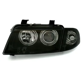 Φανάρια εμπρός Audi A4 (1995-1998) angel eyes - μαύρα , χωρίς λάμπες (Η7) - σετ 2τμχ.