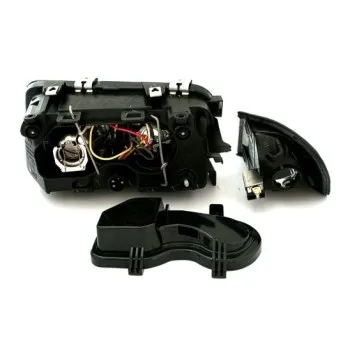 Φανάρια εμπρός Audi A3 (1996-2000) angel eyes -μαύρα , χωρίς λάμπες (Η7) - σετ 2τμχ.