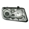 Φανάρια εμπρός Vw Bora angel eyes - chrome , χωρίς λάμπες (Η7) - σετ 2τμχ.