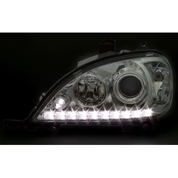 Φανάρια εμπρός Mercedes ML W163 (2002-2005) led , με λάμπες (Η1) - σετ 2τμχ.