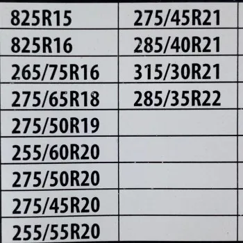 Αντιολισθητικές αλυσίδες για φορτηγάκια, βαν, τζιπ, suv (μέγεθος 270) για 15", 16", 17", 18", 19", 20"  ζάντες - σετ 2τμχ.