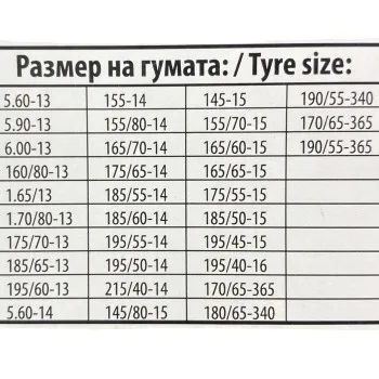 Αντιολισθητικές αλυσίδες (μέγεθος 50) για 13'', 14'', 15'' ζάντες - σετ 2τμχ.