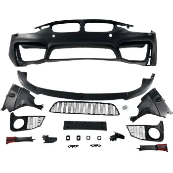 Προφυλακτήρας εμπρός BMW F30 (2011-2019) - M3 με lip - με ανοίγματα parktronic, προβολάκια