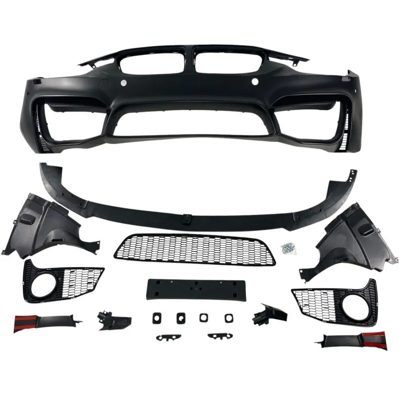 Προφυλακτήρας εμπρός BMW F30 (2011-2019) - M3 με lip - με ανοίγματα parktronic, προβολάκια