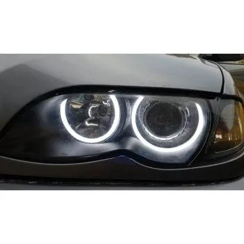 Δαχτυλίδια BMW E46 coupe (1998-2003) / BMW E46 Sedan, Combi (1998-2005) angel eyes - lightbar design - Λευκό χρώμα