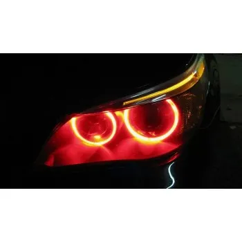 Angel eyes BMW E39 / E60 / E53 X5 / E65 / E87 / E63 5W led αυθεντικά - λευκό χρώμα - 2τμχ.
