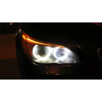 Angel eyes BMW E39 / E60 / E53 X5 / E65 / E87 / E63 5W led αυθεντικά - λευκό χρώμα - 2τμχ.