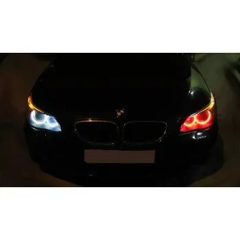 Angel eyes BMW E39 / E60 / E53 X5 / E65 / E87 / E63 5W led αυθεντικά - κόκκινο χρώμα - 2τμχ.