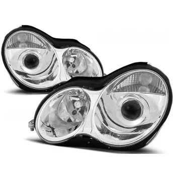 Φανάρια εμπρός Mercedes C-CLASS W203 (2000-2004) led sedan , με λάμπες (Η7) - σετ 2τμχ.