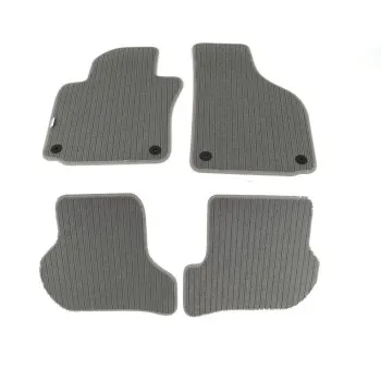 Πατάκια μοκέτα Vw Golf 5 / Golf 6 / Jetta (2005-2011) γκρι με στρόγγυλα κουμπώματα - 4τμχ., Petex
