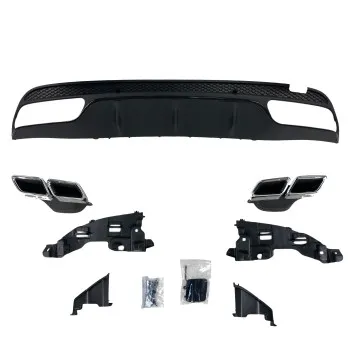 Προφυλακτήρας εμπρός Mercedes C-class W205 (2014+) - AMG look - με diffuser και μπούκες