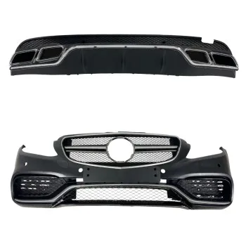 Προφυλακτήρας εμπρός Mercedes C-class W205 (2014+) - AMG look - με diffuser και μπούκες