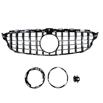 Μάσκα Mercedes W205 C-class (2014-2021) chrome/black - GT