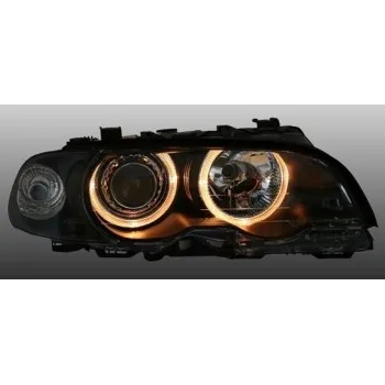 Φανάρια εμπρός BMW E46 coupe και cabrio (1999-2003) angel eyes, χωρίς λάμπες (Η7) - σετ 2τμχ.