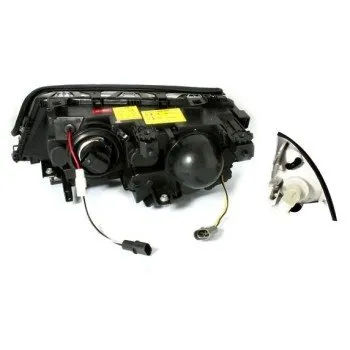 Φανάρια εμπρός BMW E46 sedan (1998-2001) angel eyes - μαύρα , χωρίς λάμπες (Η7) - σετ 2τμχ.