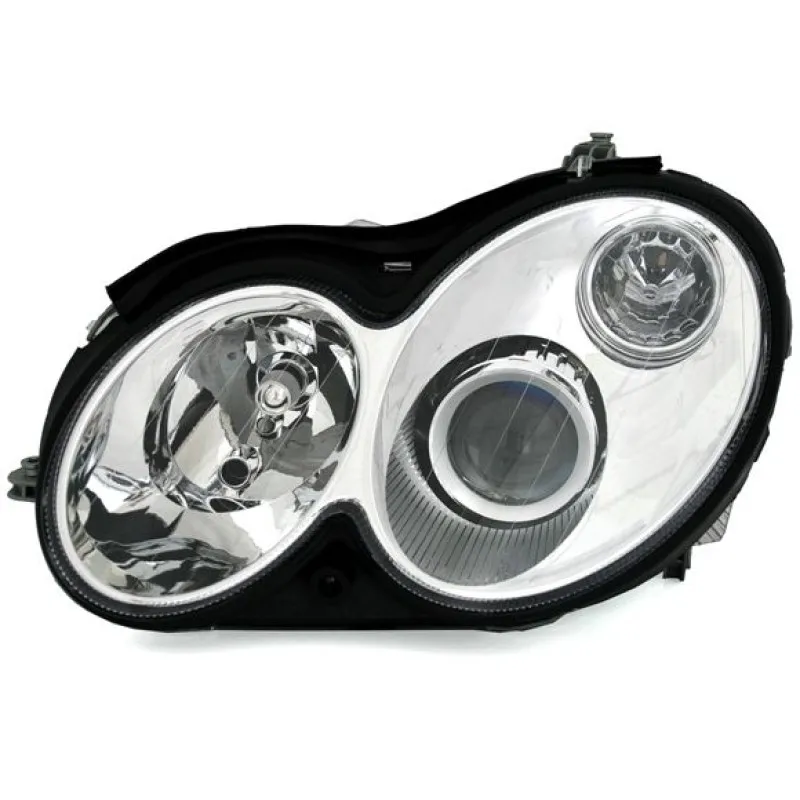 Φανάρια εμπρός Mercedes CLK W209 / C209 (2003-2009) angel eyes, χωρίς λάμπες (Η7) - σετ 2τμχ.
