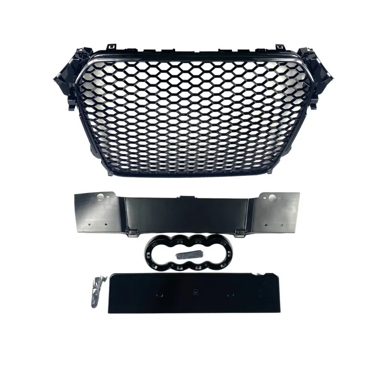 Μάσκα Audi A4 B8 (2011-2014) - RS LOOK - μαύρη γυαλιστερή, χωρίς σήμα
