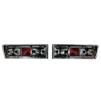 Πίσω φανάρια BMW E30 (1983-1987) - μαύρα χρωμίου - σετ 2τμχ.