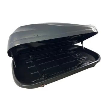Μπαγκαζιέρα οροφής Junior Altro 140x90x38cm με μονό άνοιγμα με κλειδί, 370 λίτρα - Γκρι γυαλιστερή
