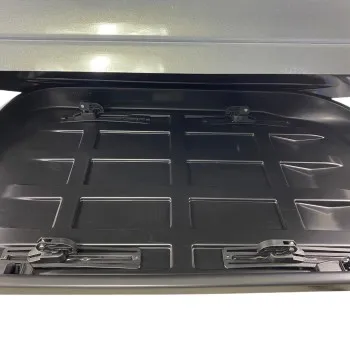 Μπαγκαζιέρα οροφής Junior Altro 140x90x38cm με μονό άνοιγμα με κλειδί, 370 λίτρα - Γκρι γυαλιστερή