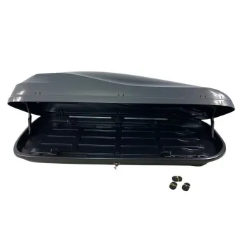 Μπαγκαζιέρα οροφής Junior Altro 185x80x41cm με διπλό άνοιγμα με κλειδί, 460 λίτρα - Γκρι υαλιγστερή