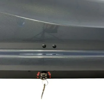 Μπαγκαζιέρα οροφής Junior Altro 185x80x41cm με διπλό άνοιγμα με κλειδί, 460 λίτρα - Γκρι υαλιγστερή