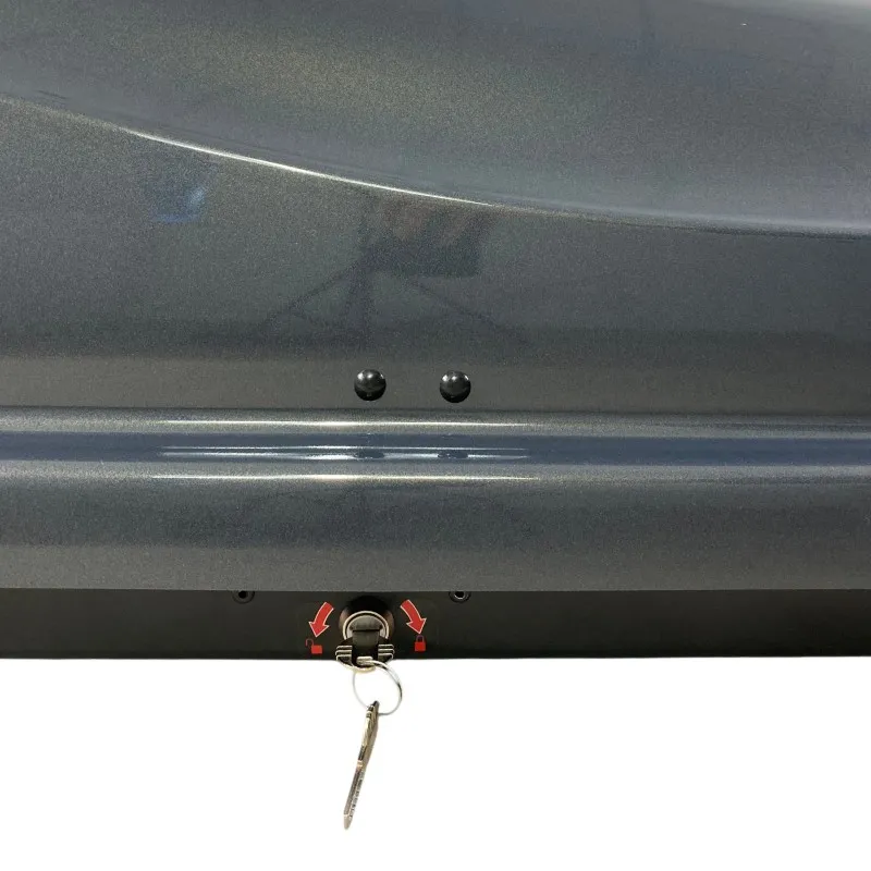 Μπαγκαζιέρα οροφής Junior Altro 185x80x41cm με διπλό άνοιγμα με κλειδί, 460 λίτρα - Γκρι υαλιγστερή