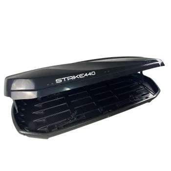 Μπαγκαζιέρα οροφής Junior Strike 199x84x35cm με διπλό άνοιγμα και κλειδί, 440 λίτρα - μαύρη γυαλιστερή