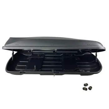 Μπαγκαζιέρα οροφής Junior Xtreme 2 195x78x39cm με διπλό άνοιγμα και κλειδί, 445 λίτρα - μαύρη