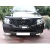 Φανάρια εμπρός Nissan Navara / Pathfinder (2005-2009) led angel eyes - μαύρα , με λάμπες (Η1) - σετ 2τμχ.