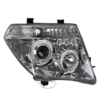 Φανάρια εμπρός Nissan Navara / Pathfinder (2005-2009) led angel eyes - chrome , με λάμπες (Η1) - σετ 2τμχ.
