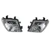 Φανάρια εμπρός Nissan Navara / Pathfinder (2005-2009) led angel eyes - chrome , με λάμπες (Η1) - σετ 2τμχ.