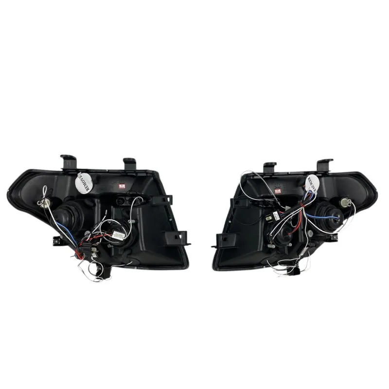Φανάρια εμπρός Nissan Navara / Pathfinder (2005-2009) led angel eyes - chrome , με λάμπες (Η1) - σετ 2τμχ.