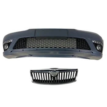 Προφυλακτήρας εμπρός Skoda Octavia 2 (2009-2013) facelift με φώτα ημέρας και προβολάκια