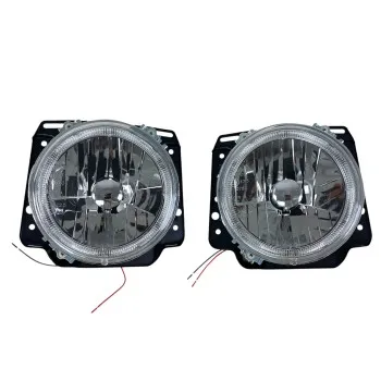 Φανάρια εμπρός Vw Golf II (1983-1993) angel eyes - chrome , χωρίς λάμπες (Η 4 ) - σετ 2τμχ.
