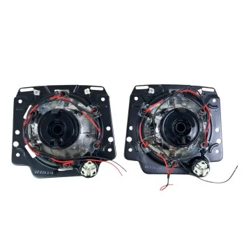 Φανάρια εμπρός Vw Golf II (1983-1993) angel eyes - chrome , χωρίς λάμπες (Η 4 ) - σετ 2τμχ.