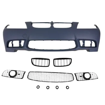 Προφυλακτήρας εμπρός BMW E90 (2008-2012) - M3 design με καρδιές, άνοιγμα για προβολάκια, χωρίς parktronic