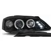 Φανάρια εμπρός Opel Astra G (1998-2004) led angel eyes - CCFL , μαύρα , με λάμπες (Η1) - σετ 2τμχ.