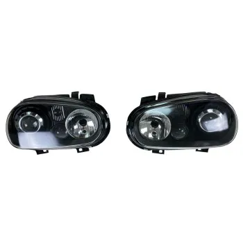 Φανάρια εμπρός Vw Golf IV R32 - μαύρα , χωρίς λάμπες (Η7) - σετ 2τμχ.