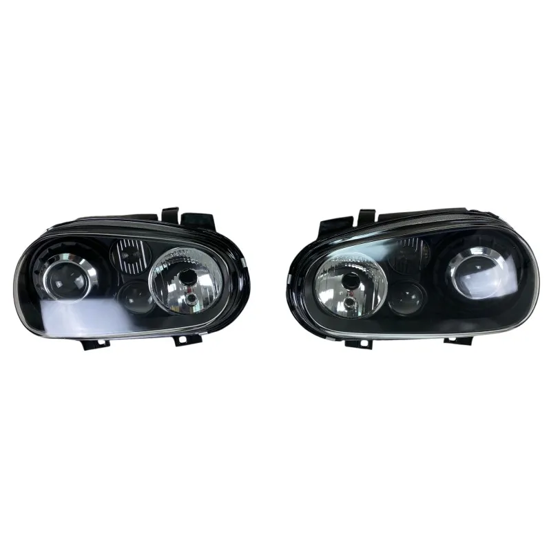 Φανάρια εμπρός Vw Golf IV R32 - μαύρα , χωρίς λάμπες (Η7) - σετ 2τμχ.