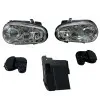 Φανάρια εμπρός Vw Golf IV R32 - chrome , χωρίς λάμπες (Η7) - σετ 2τμχ.
