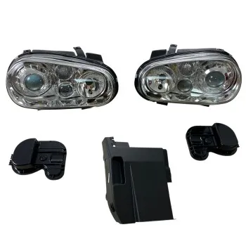Φανάρια εμπρός Vw Golf IV R32 - chrome , χωρίς λάμπες (Η7) - σετ 2τμχ.